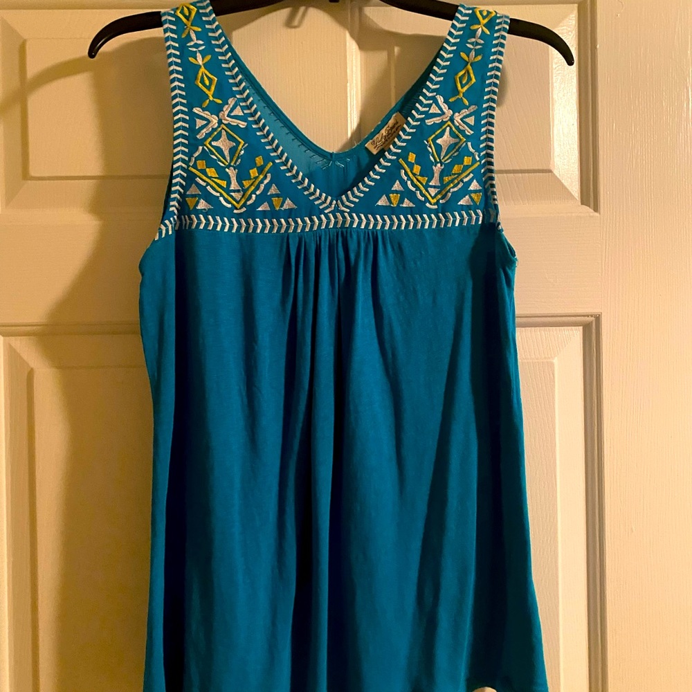 Embroidered Tank Top by Lucky Brand